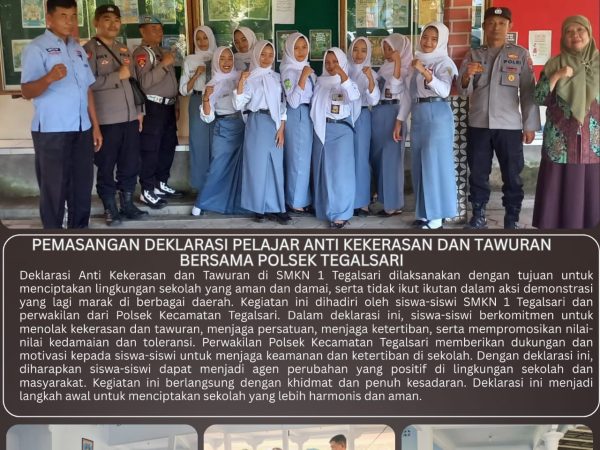SMKN 1 Tegalsari dan Polsek Tegalsari Deklarasikan Pelajar Anti Kekerasan dan Tawuran
