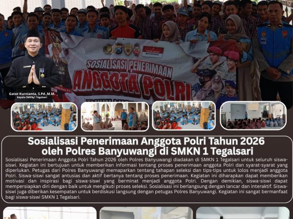 Perekrutan Anggota Polri Tahun 2026 Disosialisasikan di SMKN 1 Tegalsari